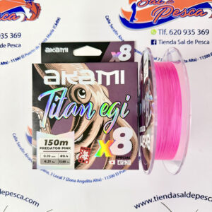 HILO TRENZADO AKAMI TITAN EGI 8X 150MT. 0,10MM. PINK