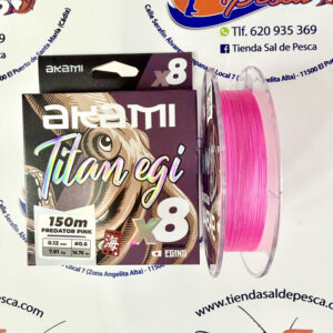 HILO TRENZADO AKAMI TITAN EGI 8X 150MT. 0,12MM. PINK