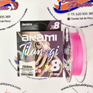 HILO TRENZADO AKAMI TITAN EGI 8X 150MT. 0,14MM. PINK