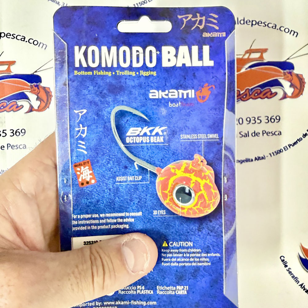 BOLA PARA JIGGING AKAMI KOMODO BALL 300GR. RED - Imagen 2