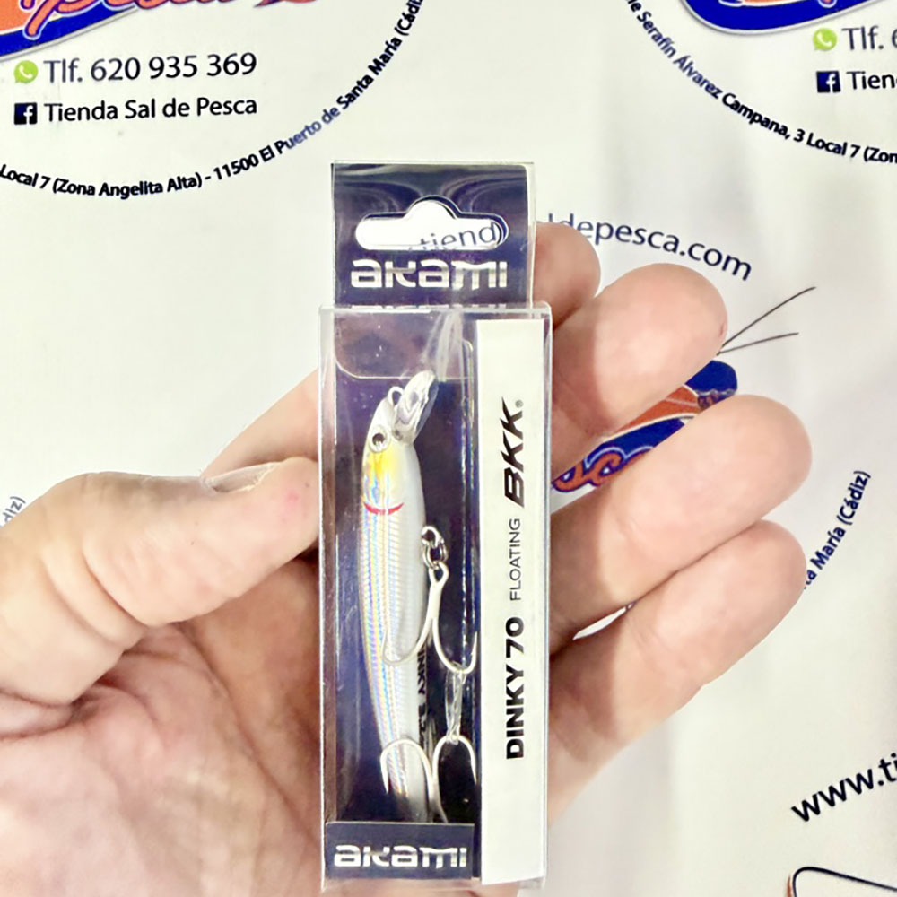 MUESTRA DE SPINNING AKAMI DINKY 70MM. 3,20GR. COLOR SILVER BLACK