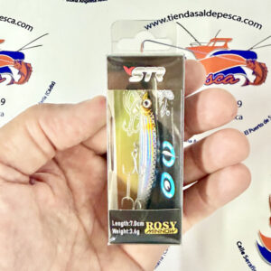 MUESTRA DE SPINNING STR ROSY MINNOW 70MM. 3,60GR. COLOR CBY