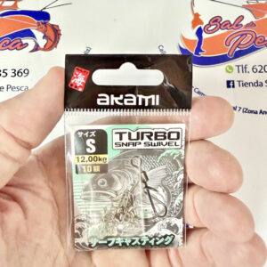 EMERILLON MOSQUETON AKAMI TURBO SNAP SWIVEL TALL S