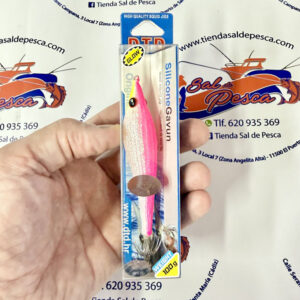 MUESTRA CALAMAR JIBIONERA DTD DIAMOND GAVUN COLOR PINK PESO 2H 100GR.