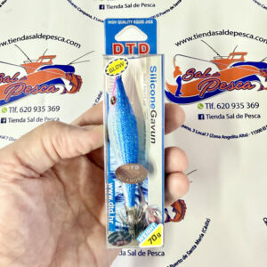 MUESTRA CALAMAR JIBIONERA DTD DIAMOND GAVUN COLOR BLUE PESO 2H 70GR.