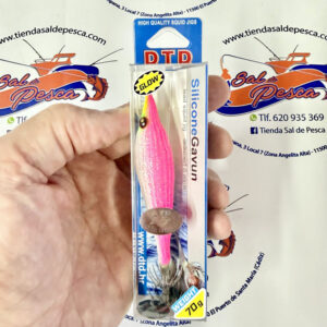 MUESTRA CALAMAR JIBIONERA DTD DIAMOND GAVUN COLOR PINK PESO 2H 70GR.