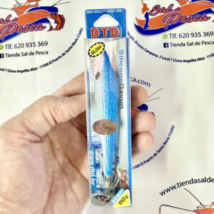 MUESTRA CALAMAR JIBIONERA DTD DIAMOND GAVUN COLOR BLUE PESO 2H 150GR.