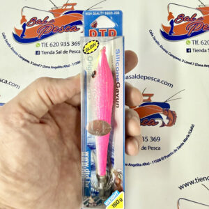 MUESTRA CALAMAR JIBIONERA DTD DIAMOND GAVUN COLOR PINK PESO 2H 150GR.