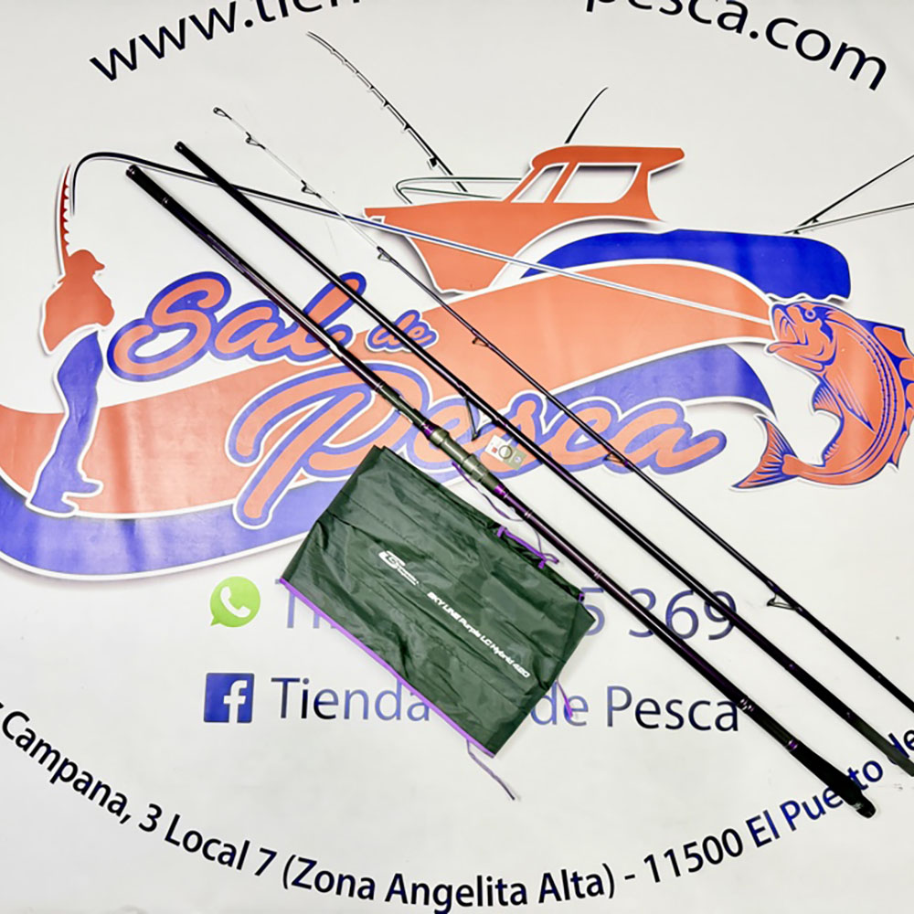 CAÑA DE SURFCASTING CINNETIC SKY LINE PURPLE LC HYBRID 4,20MT.