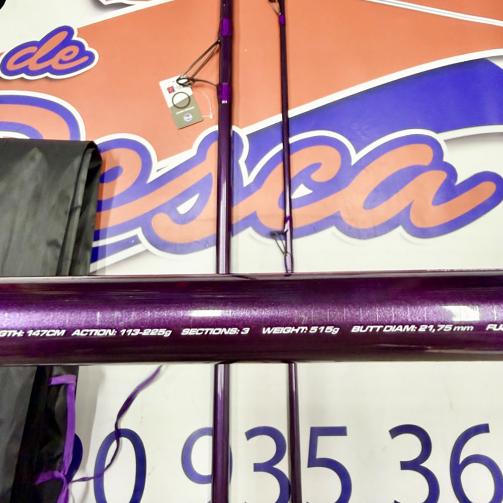 CAÑA DE SURFCASTING CINNETIC SKY LINE PURPLE LC HYBRID 4,20MT. - Imagen 6