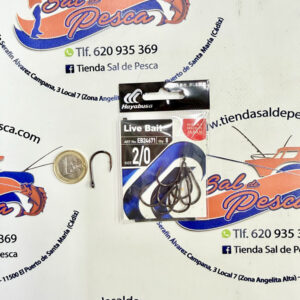 ANZUELO CARBONO HAYABUSA BLACK NICKEL LIVE BAIT NUM. 2/0