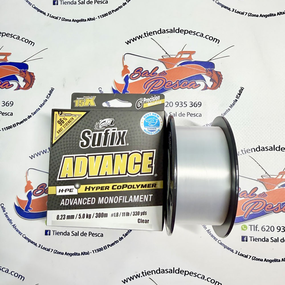 HILO MONOFILAMENTO SUFIX ADVANCE 0,23MM. 300MT.