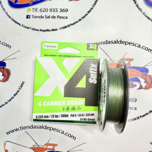 HILO TRENZADO SUFIX 4X 300MT. 33,00MM. COLOR VERDE