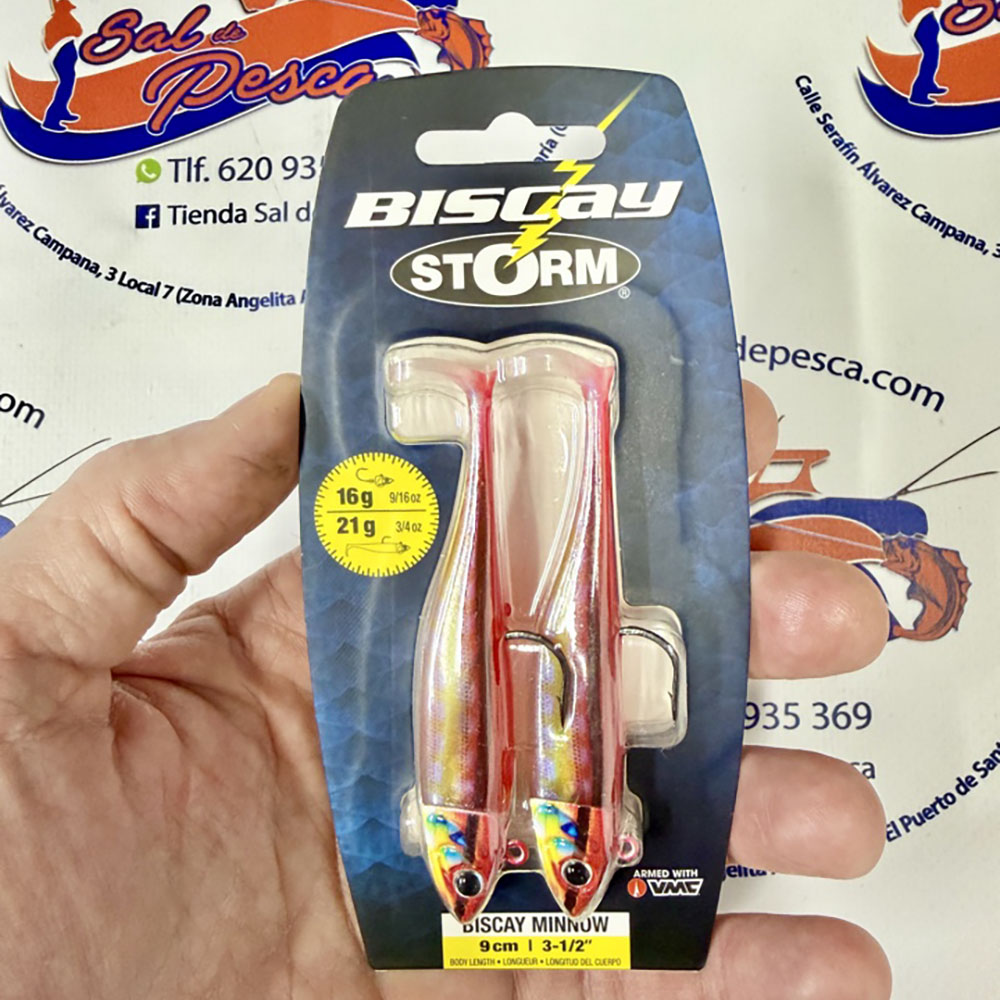 MUESTRA VINILO STORM BISCAY MINNOW 9CM. 21GR. COLOR RWS