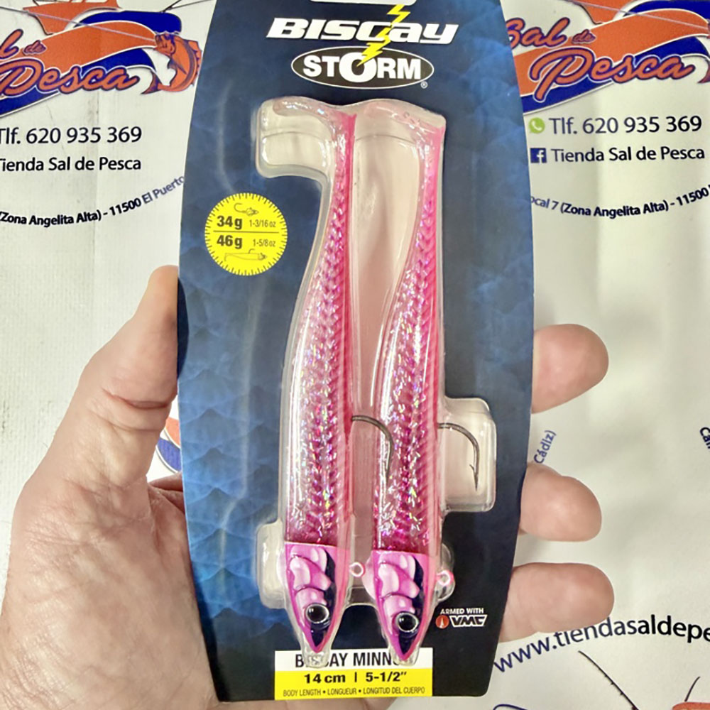 MUESTRA VINILO STORM BISCAY MINNOW 14CM. 46GR. COLOR PKS