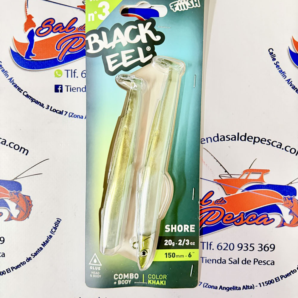 SEÑUELO FIIISH BLACK EEL 150 COMBO SHORE 20GR. KHAKI