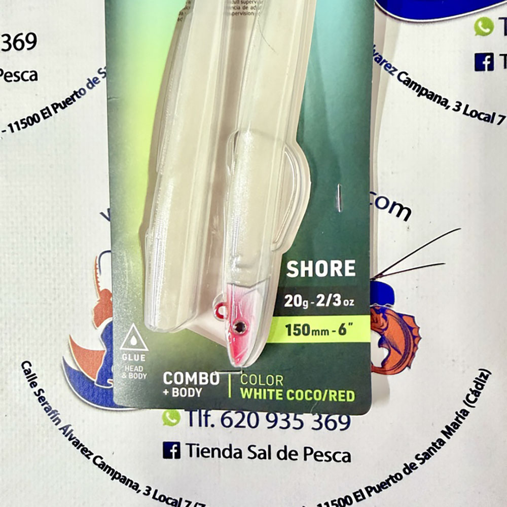 SEÑUELO FIIISH BLACK EEL 150 COMBO SHORE 20GR. WHITE RED HEAD - Imagen 2