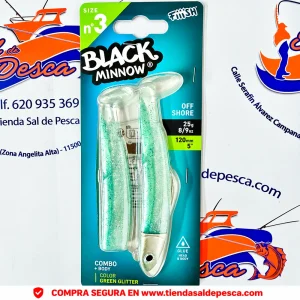 SEÑUELO FIIISH BLACK MINNOW 120 COMBO OFF SHORE 25GR. GREEN GLITTER
