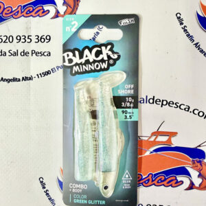 SEÑUELO FIIISH BLACK MINNOW 90 COMBO OFF SHORE 10GR. GREEN GLITTER