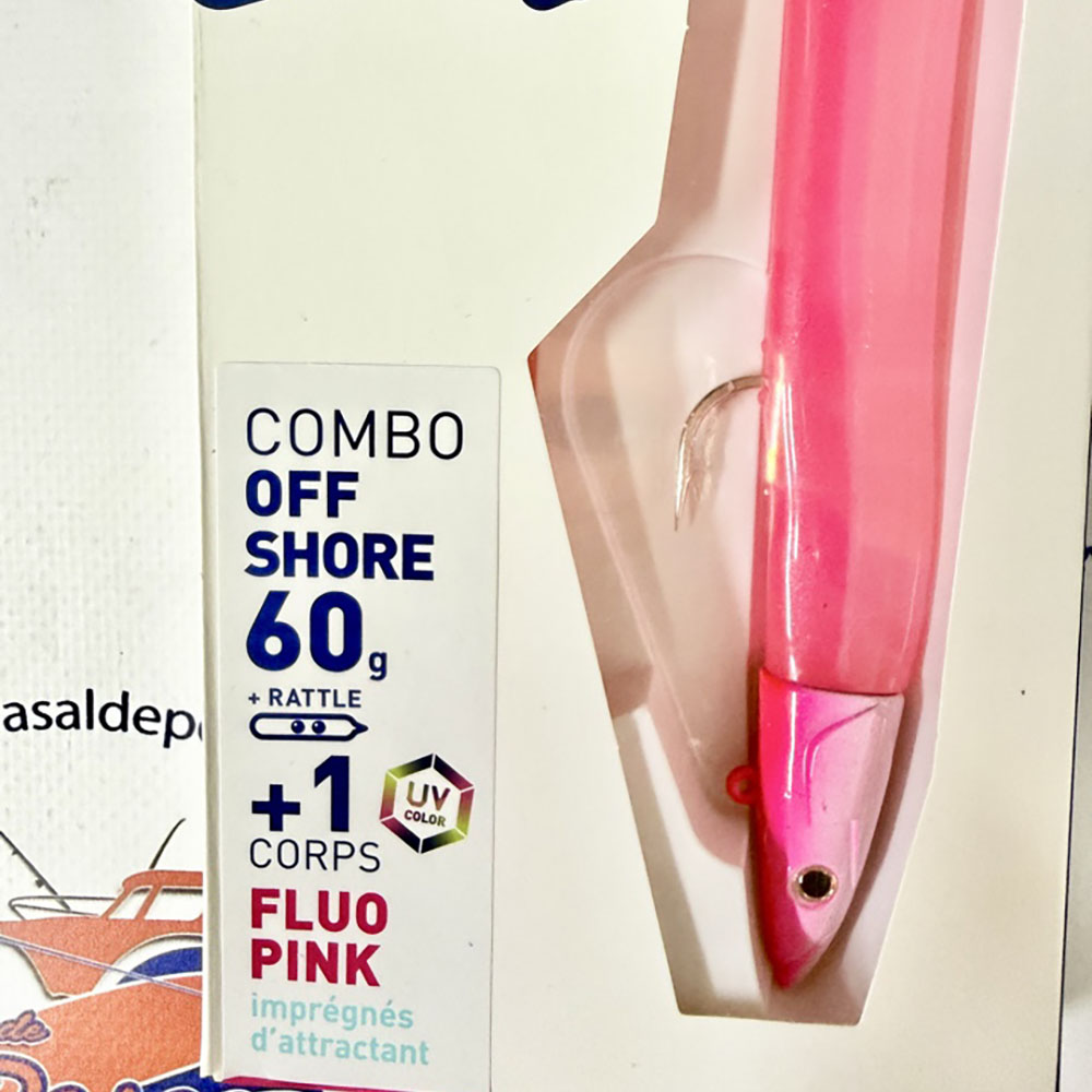 SEÑUELO FIIISH CRAZY SAND EEL 220 COMBO OFF SHORE 30GR. FLUO PINK-UV - Imagen 2