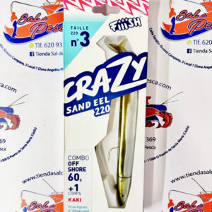 SEÑUELO FIIISH CRAZY SAND EEL 220 COMBO OFF SHORE 30GR. KHAKI