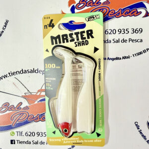 SEÑUELO FIIISH MASTER SHAD 100 COMBO MEDIUM 15GR. WHITE COCO-RED HEAD