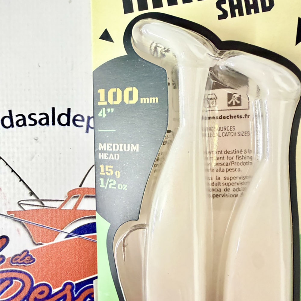 SEÑUELO FIIISH MASTER SHAD 100 COMBO MEDIUM 15GR. WHITE COCO-RED HEAD - Imagen 2