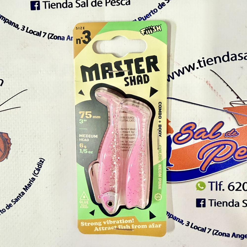 SEÑUELO FIIISH MASTER SHAD 75 COMBO MEDIUM 6GR. NEON PINK