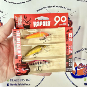 KIT DE SEÑUELOS RAPALA 90 AÑOS COUNTDOWN SMALL BRIGHT