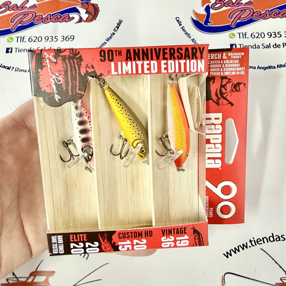 KIT DE SEÑUELOS RAPALA 90 AÑOS COUNTDOWN SMALL BRIGHT - Imagen 2