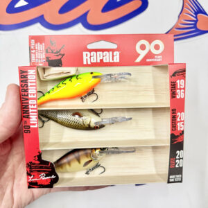 KIT DE SEÑUELOS RAPALA 90 AÑOS SHAD RAP MID BRIGHT