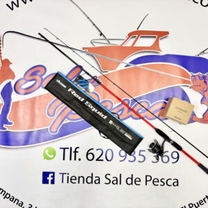 COMBO DE EGGING OKUMA RED SQUID 2,50MT. + REVENGER C2000A