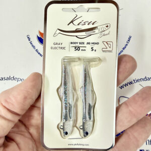 MUESTRA VINILO SPIN YKR KISU SHAD 50MM 5GR. COLOR GREY ELECTRIC