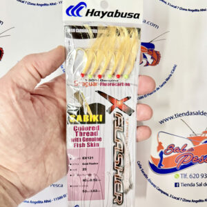 MUESTRAS PLUMAS HAYABUSA SABIKI GOLD FLASHER EX 121 NUM. 20