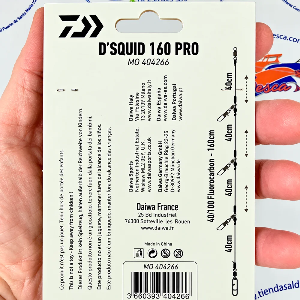 MONTAJE BAJO FLUOROCARBONO CALAMAR REGULABLE DAIWA 3 JIBIONERAS - Imagen 2
