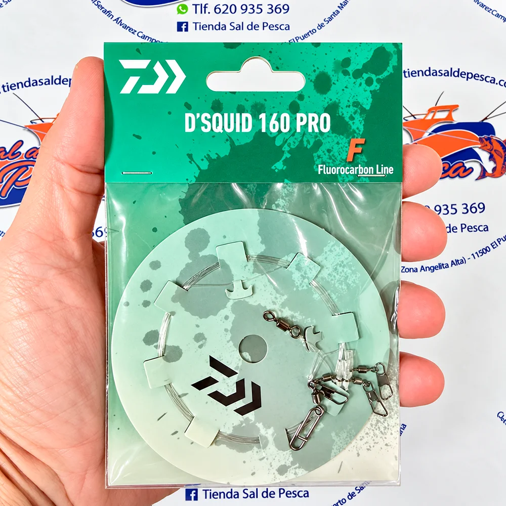 MONTAJE BAJO FLUOROCARBONO CALAMAR REGULABLE DAIWA 3 JIBIONERAS