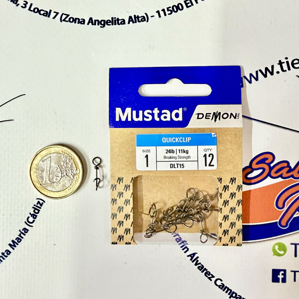 ENGANCHE RAPIDO MUSTAD QUICKKLIP NUM. 1 24LB/11KG. - Imagen 2