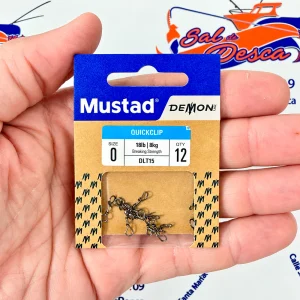 ENGANCHE RAPIDO MUSTAD QUICKKLIP NUM. 0 18LB/8KG.