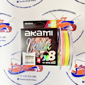 HILO TRENZADO AKAMI VORTEX 8X 300MT. 0,26MM. MULTICOLOR