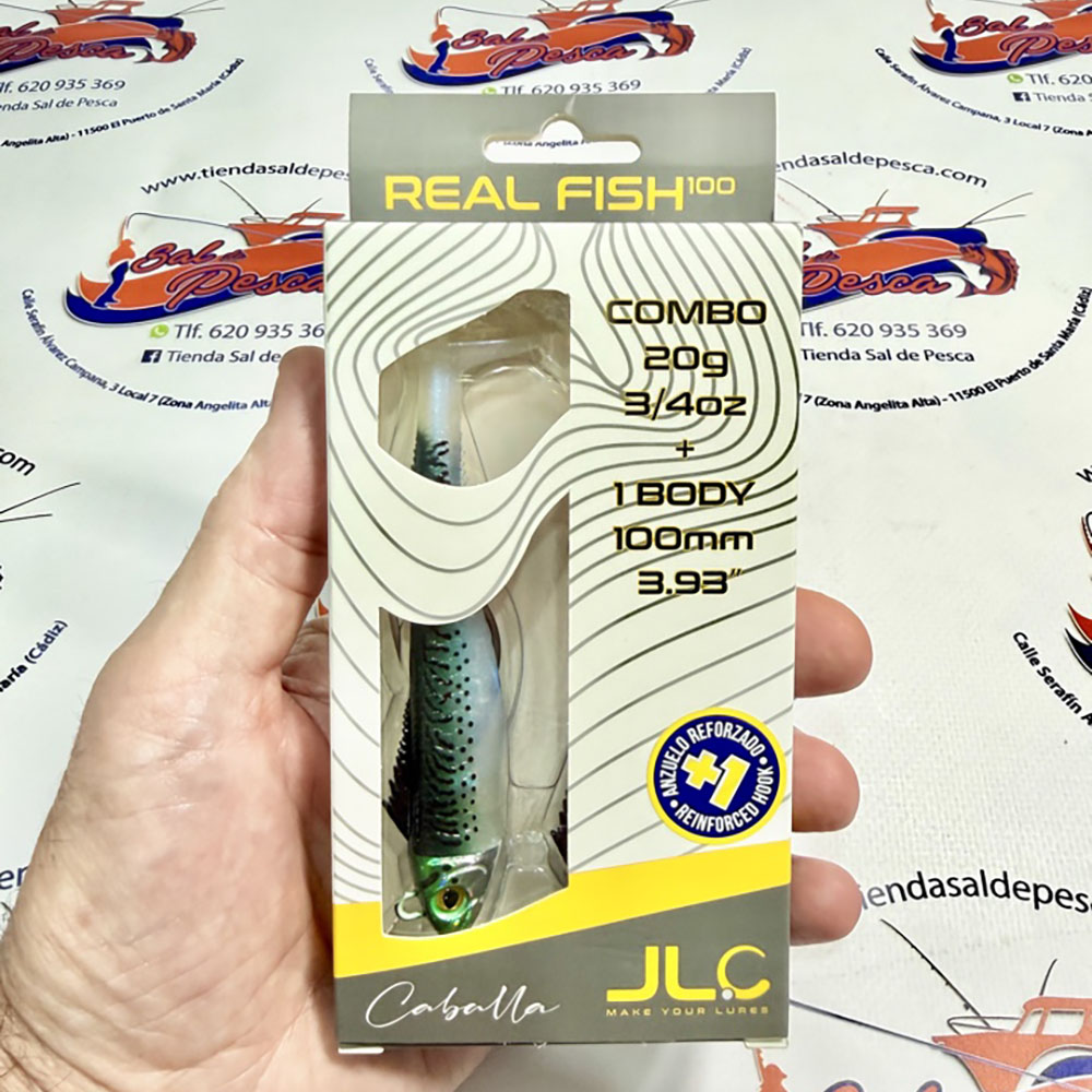 MUESTRA VINILO JIGGING JLC REAL FISH COMBO+1 CUERPO 20GR. CABALLA