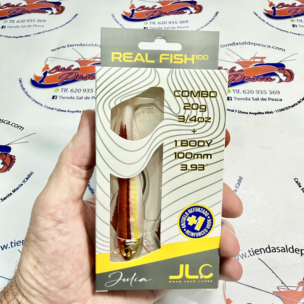 MUESTRA VINILO JIGGING JLC REAL FISH COMBO+1 CUERPO 20GR. JULIA