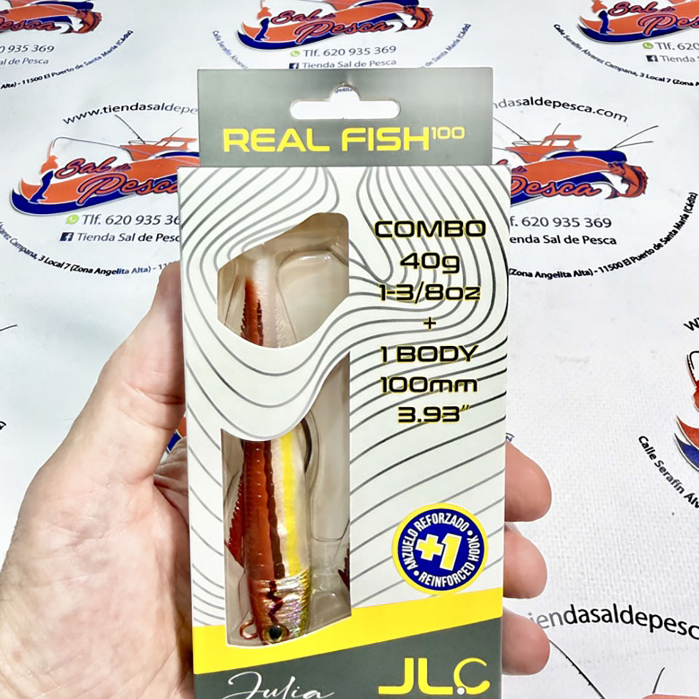 MUESTRA VINILO JIGGING JLC REAL FISH COMBO+1 CUERPO 40GR. JULIA