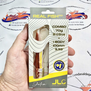 MUESTRA VINILO JIGGING JLC REAL FISH COMBO+1 CUERPO 70GR. JULIA