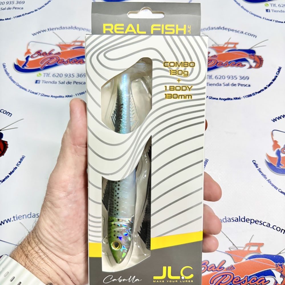 MUESTRA VINILO JIGGING JLC REAL FISH COMBO+1 CUERPO 130GR. CABALLA
