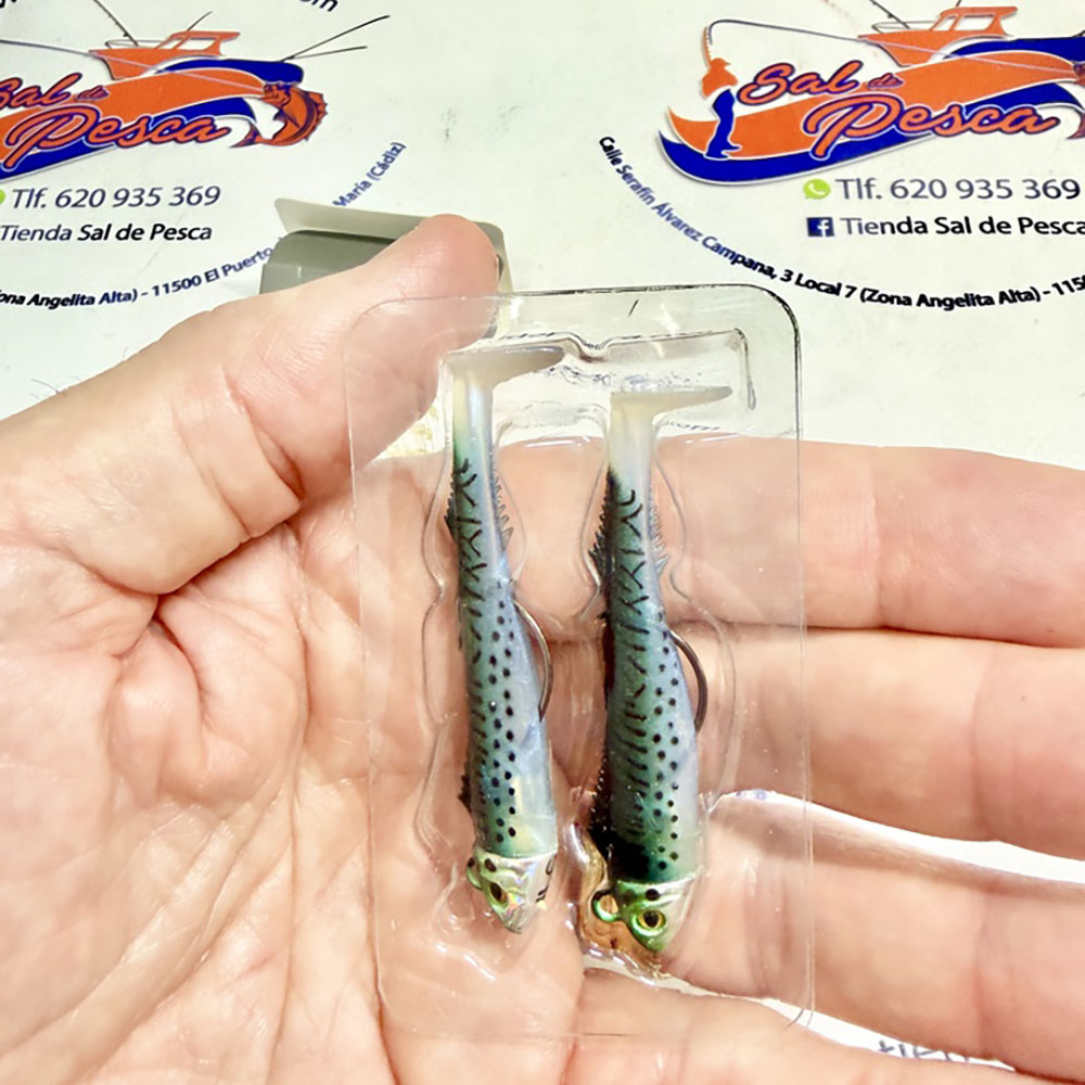 MUESTRA VINILO SPIN JLC REAL FISH DOBLE COMBO 4GR. CABALLA - Imagen 2