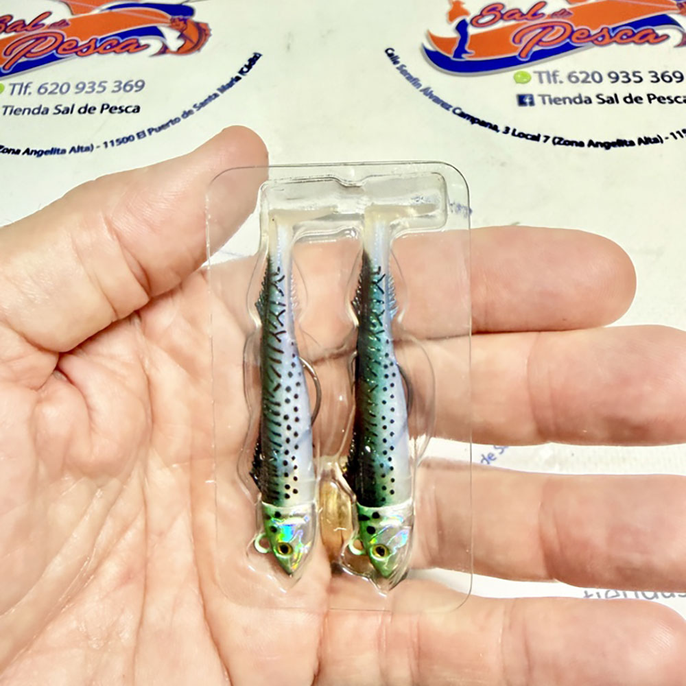 MUESTRA VINILO SPIN JLC REAL FISH DOBLE COMBO 8GR. CABALLA - Imagen 2