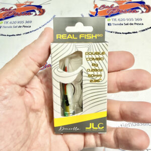 MUESTRA VINILO SPIN JLC REAL FISH DOBLE COMBO 8GR. DONCELLA