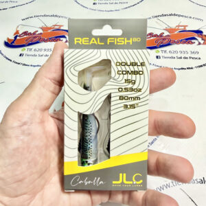 MUESTRA VINILO SPIN JLC REAL FISH DOBLE COMBO 15GR. CABALLA
