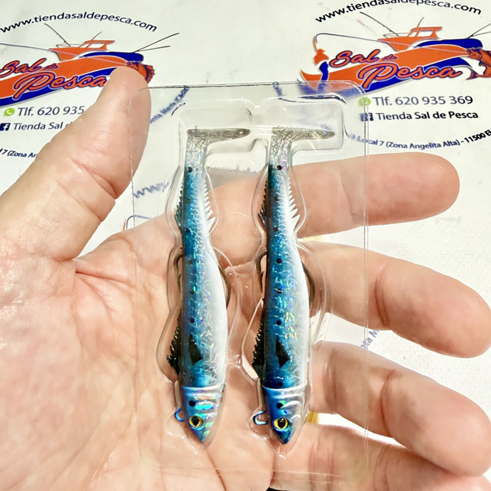MUESTRA VINILO SPIN JLC REAL FISH DOBLE COMBO 15GR. SARDINA - Imagen 2