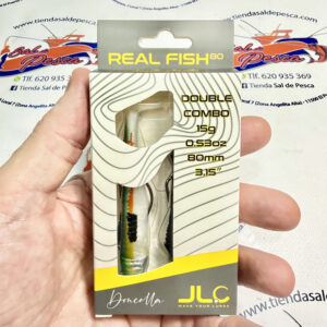 MUESTRA VINILO SPIN JLC REAL FISH DOBLE COMBO 15GR. DONCELLA